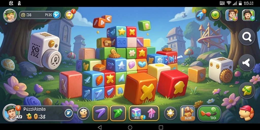Screenshot gameplay API33 menunjukkan puzzle yang menantang dan grafis menarik.
