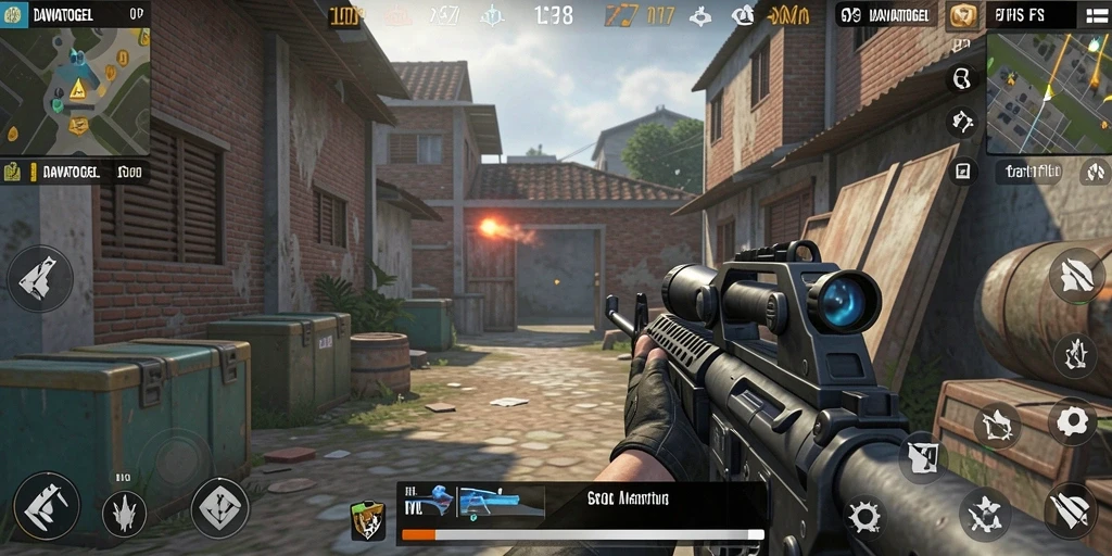Tangkapan layar gameplay DAWATOGEL menunjukkan aksi pertempuran mendebarkan.
