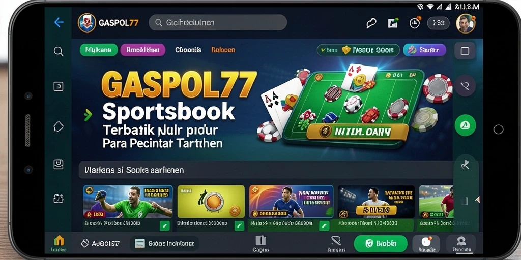 Tampilan antarmuka GASPOL77 yang dinamis dan menarik untuk taruhan sportsbook.