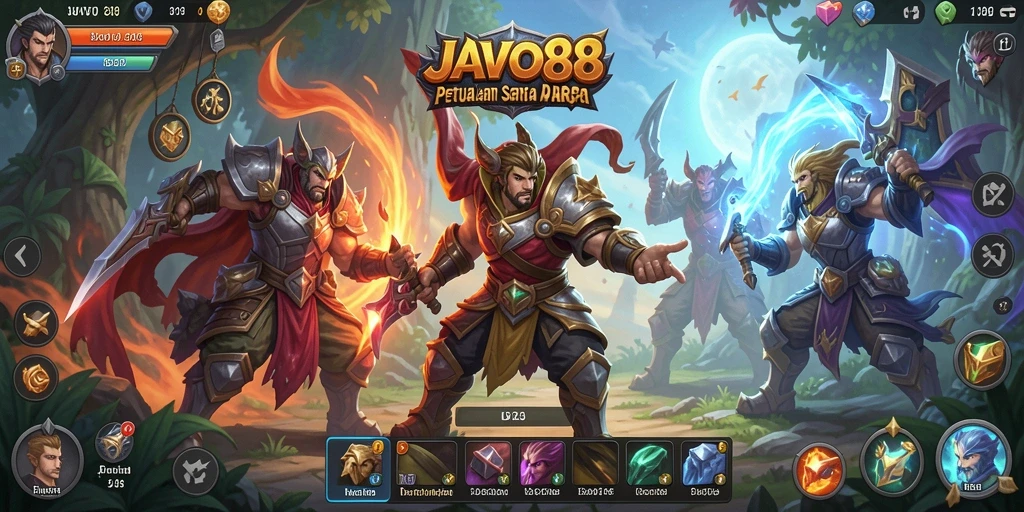 Tangkapan layar yang menunjukkan aksi pertarungan epik dalam JAVO88.