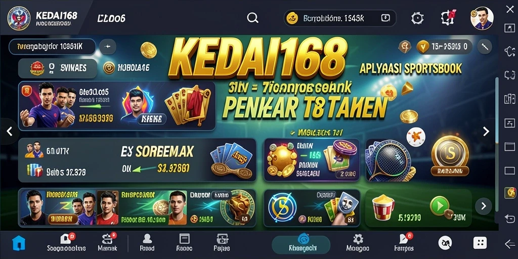 Screenshot tampilan antarmuka KEDAI168 dengan berbagai opsi taruhan.