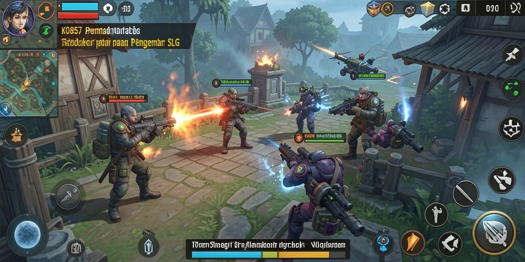 Screenshot utama KO857 menampilkan gameplay strategi yang mendebarkan.