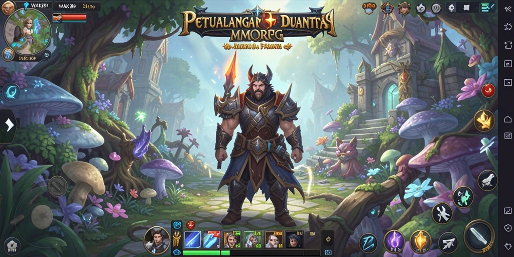 Tangkapan layar gameplay <strong>WAK89</strong> menampilkan pertarungan epik antara karakter dalam dunia fantasi.